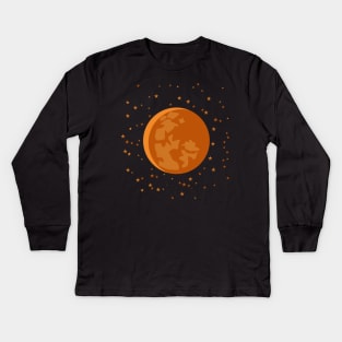 MOON AND STARS Kids Long Sleeve T-Shirt